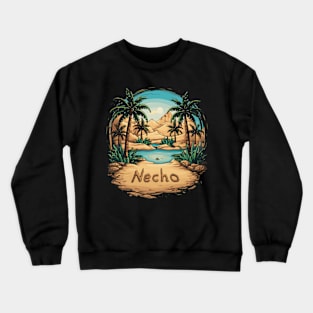 name Necho written in the sand Crewneck Sweatshirt